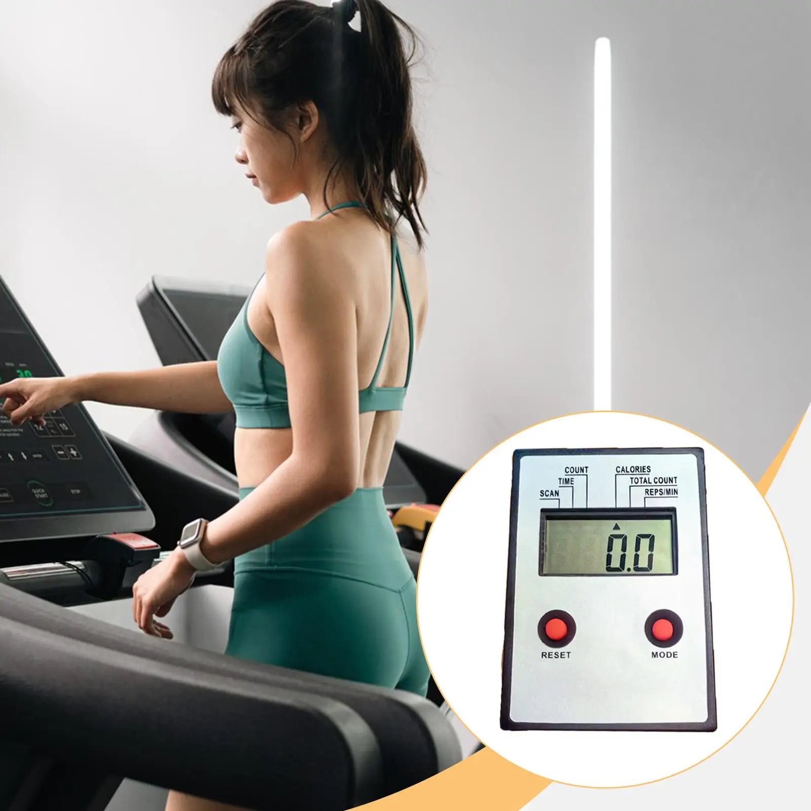 Máquina de remo, contador de pasos, odómetro, herramienta de medición electrónica multifunción de repuesto para dispositivo de remo de gimnasio en casa