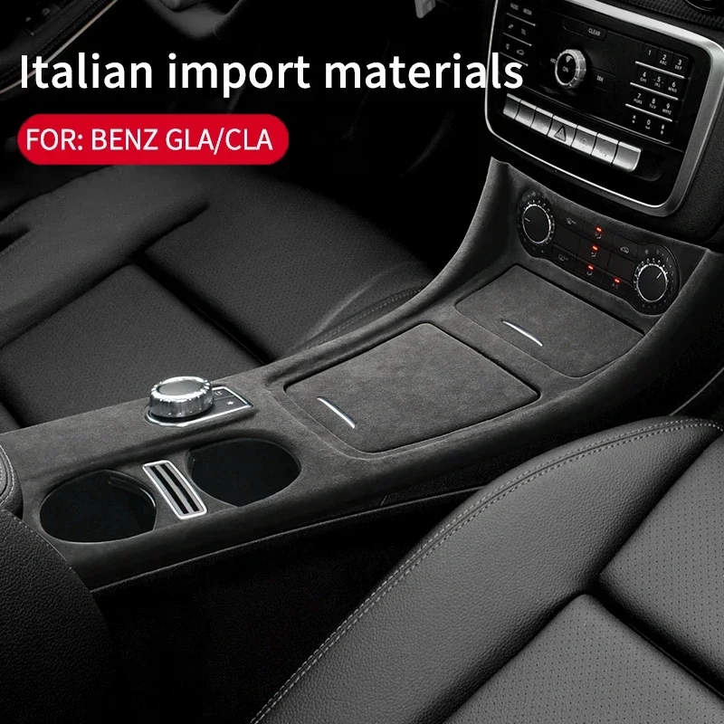 For Mercedes-Benz GLA, CLA 2015-2019 Alcan tara Car Interior Modified Central Accessories Console Panel Protective Cover Shell