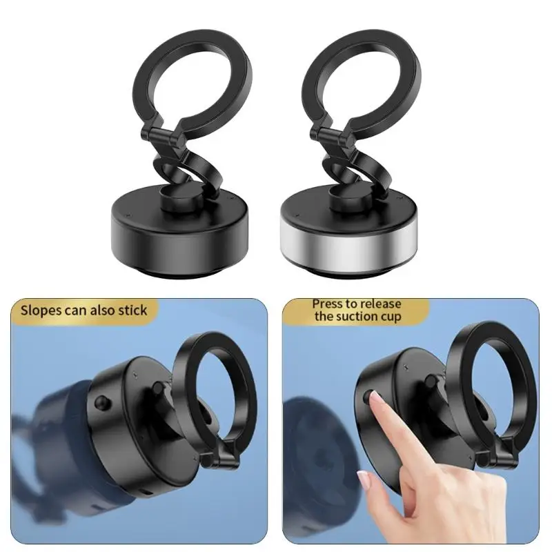 Home Use Adjustable Phone Stand Mount Rack Holder with Powerful Magnetic Suction Secure Grip for Automobile 360 Rotation