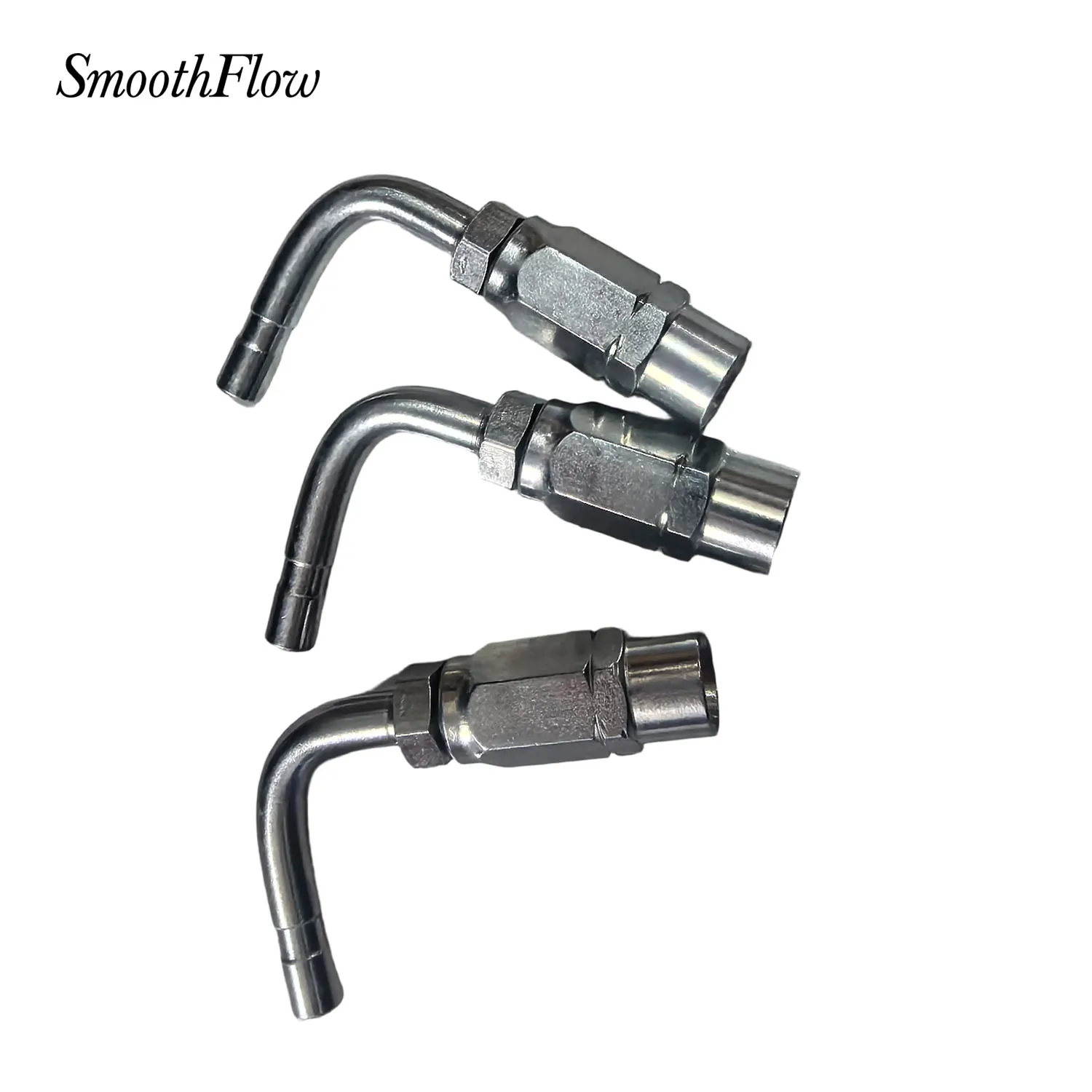90° Bent Tube Insert 6mm Barb x 8.6mm Hose Zinc Plated 3pcs