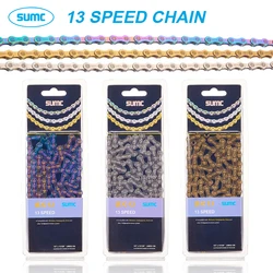 SUMC 13 Speed MTB Road Bike Chain 126L SX13 Original Box 13V Bicycle Chain with missinglink Compatible with Shimano SRAM