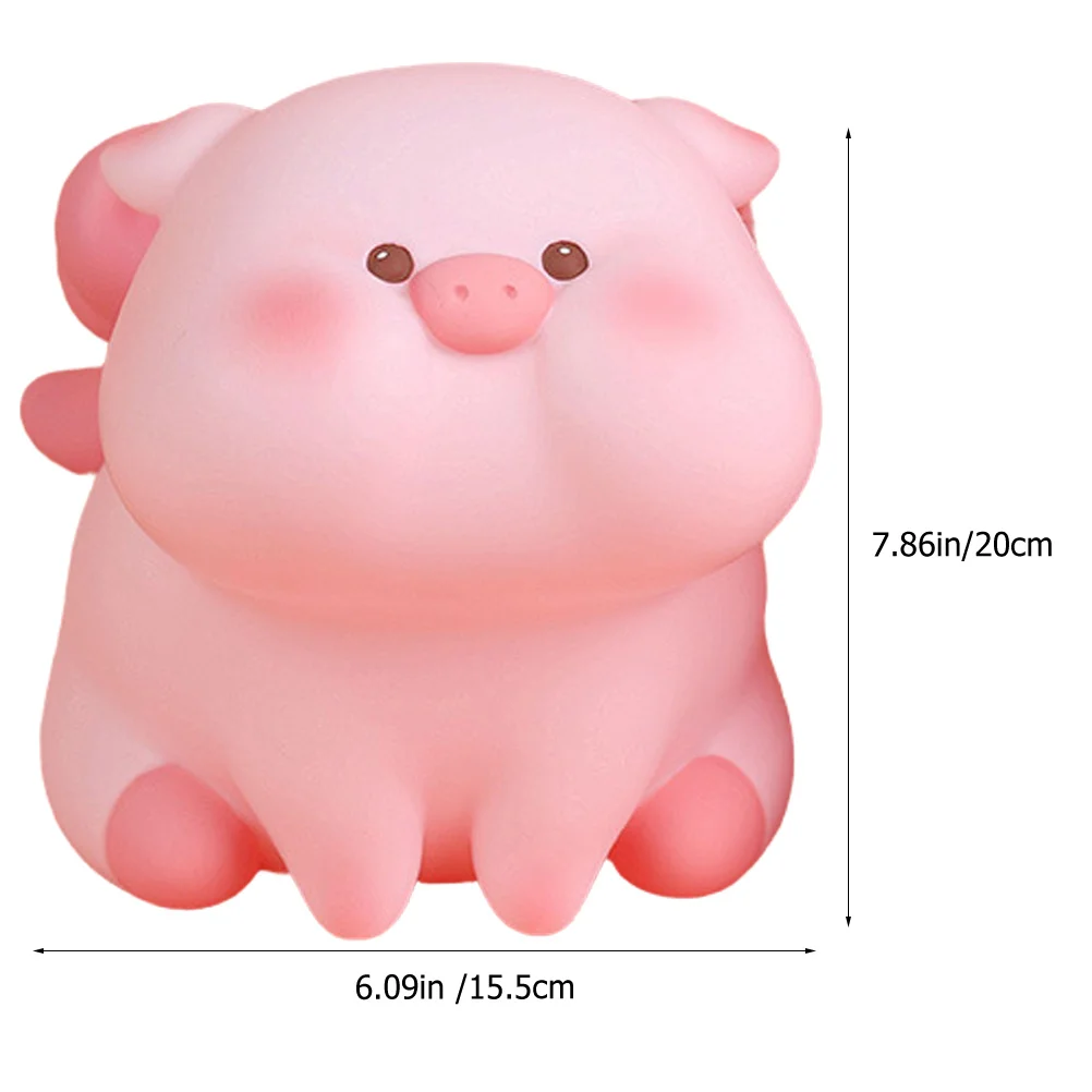 Piggy Bank Medium Size Vinyl Pig-Shaped Coin Saving Pot Desktop Decorative Storage Cute Money Box For Kids Birthday Gift