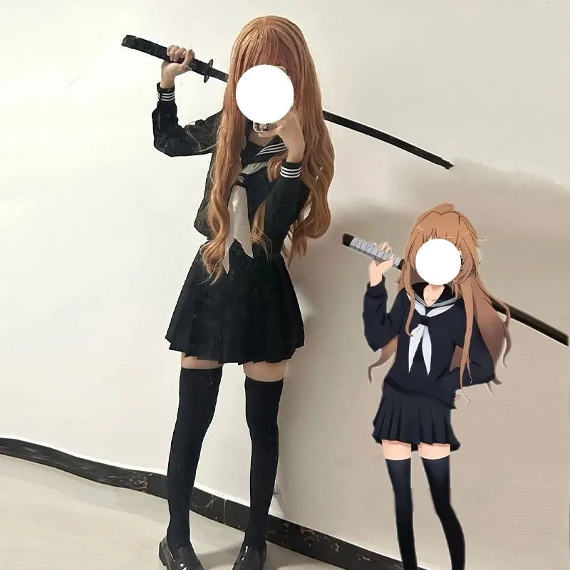 Anime Aisaka Taiga Cosplay Kostüm Japanische Matrosen-JK-Uniform Top Rock Krawatte Anzug für Frauen Halloween Karneval Party Outfit
