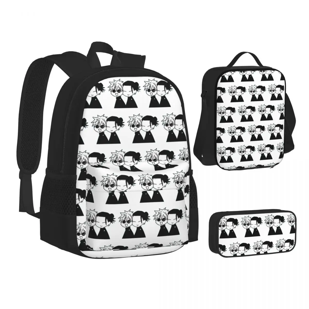 Gojo Satoru And Geto Suguru Backpacks Boys Girls Bookbag Children School Bags Kids Rucksack Lunch Bag Pen Bag Three-Piece Set
