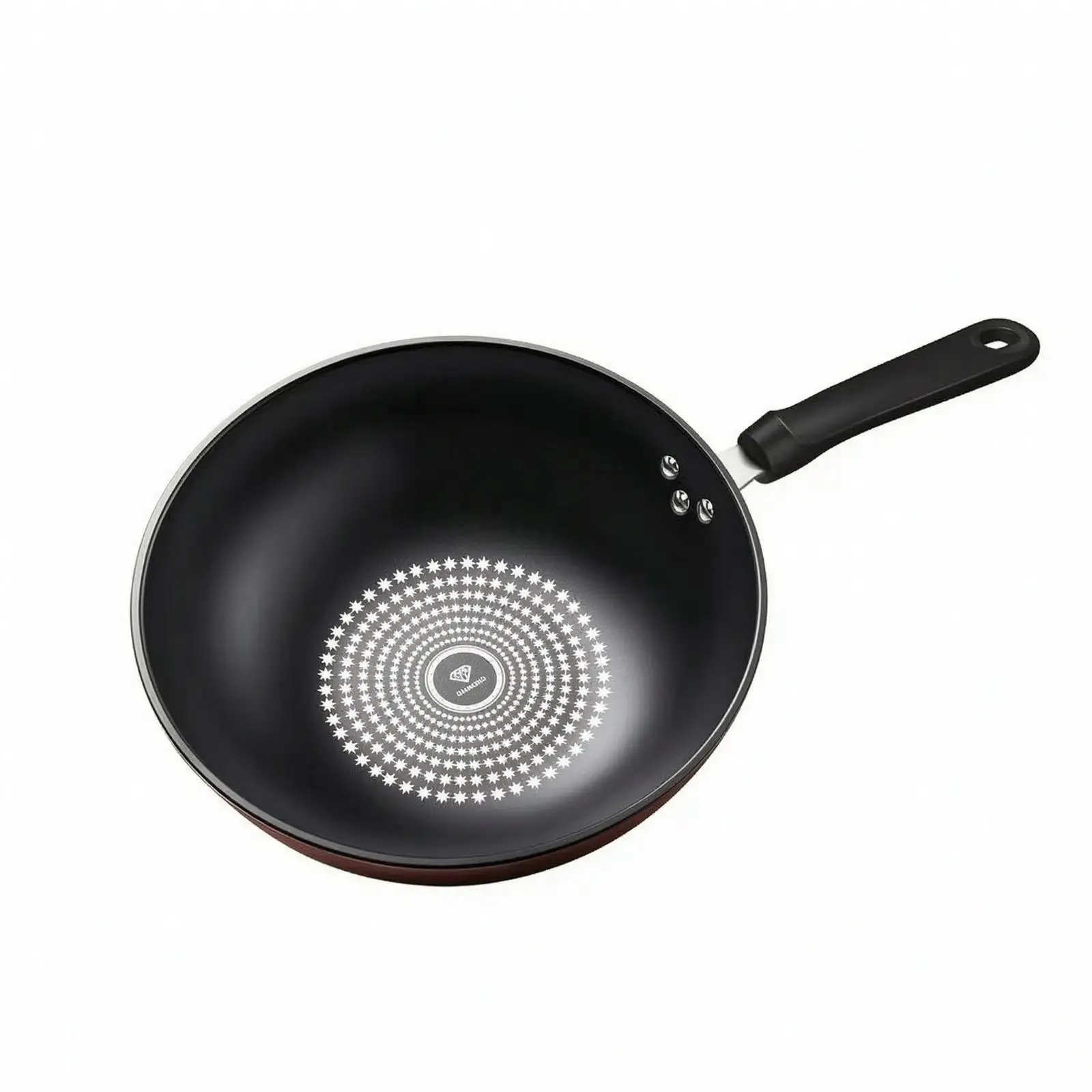 Nonstick Wok Gas Cooking Cookware Secure Grip for Home Cooks