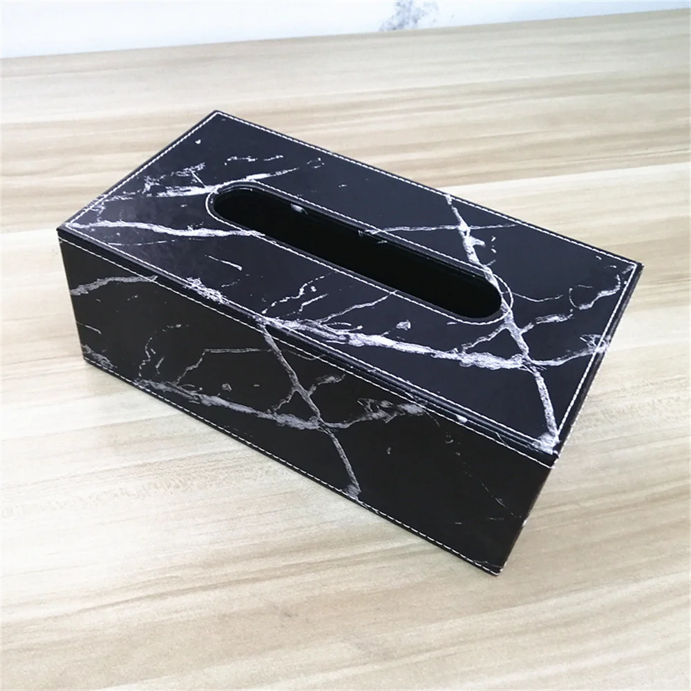 Leather Tissue Box High Quality Car Tissue Paper Dispenser Tissue Storage Container Anti-moisture Household Tissue Storage Box