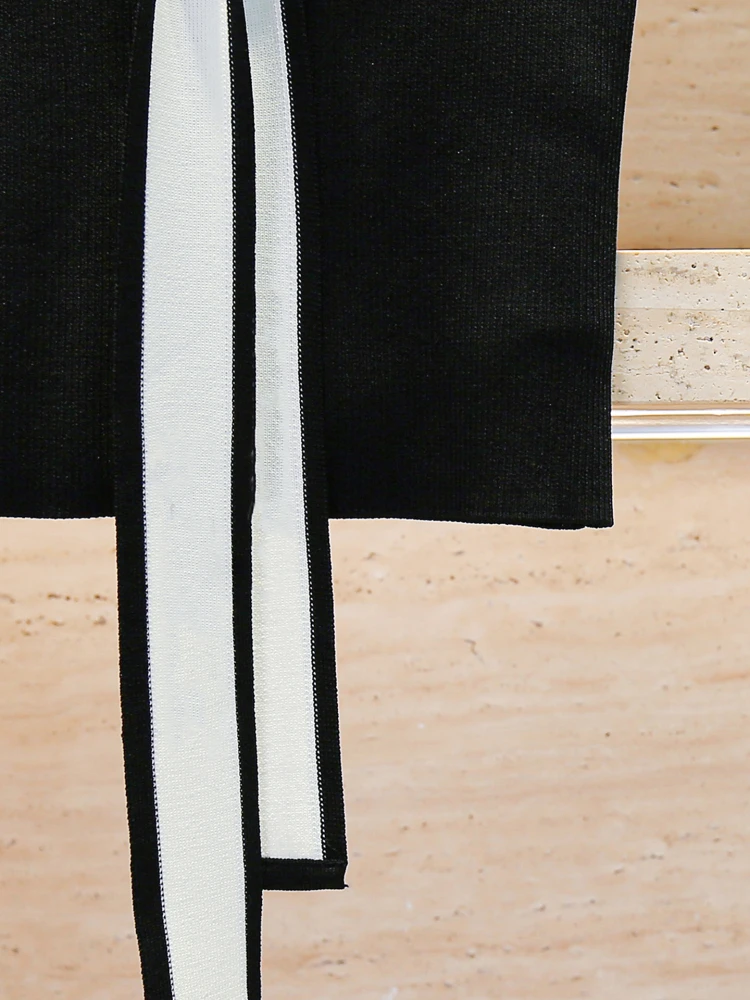 سترة محبوكة بياقة بحرية مخططة للكلية Sle للسيدات صيفية من Faion مادة عالية الجودة مقاس عادي ort Sve #4