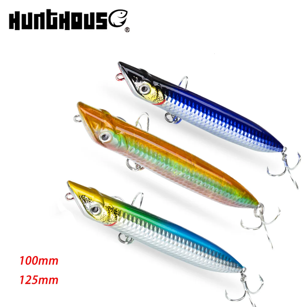Hunthouse Multi Piece Combination Floating Pencil Lure 110mm/125mm Walk The Dog Surface Bait Saltwater Popper Bass Tuna Tackle