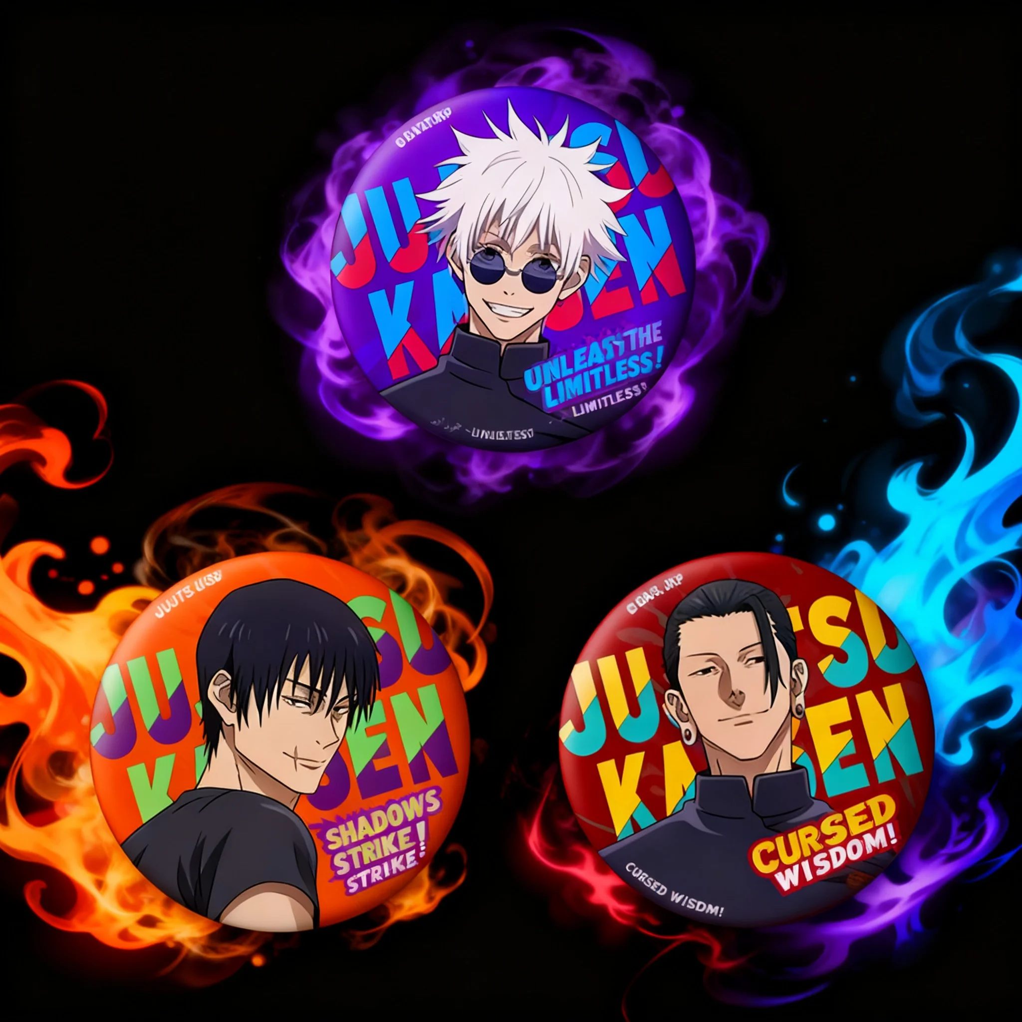 

Anime Jujutsu Kaisen Badge Gojo Satoru Geto Suguru Toji Fushiguro Pin Brooch Metal Enamel Pins Collection Merchandise Cosplay