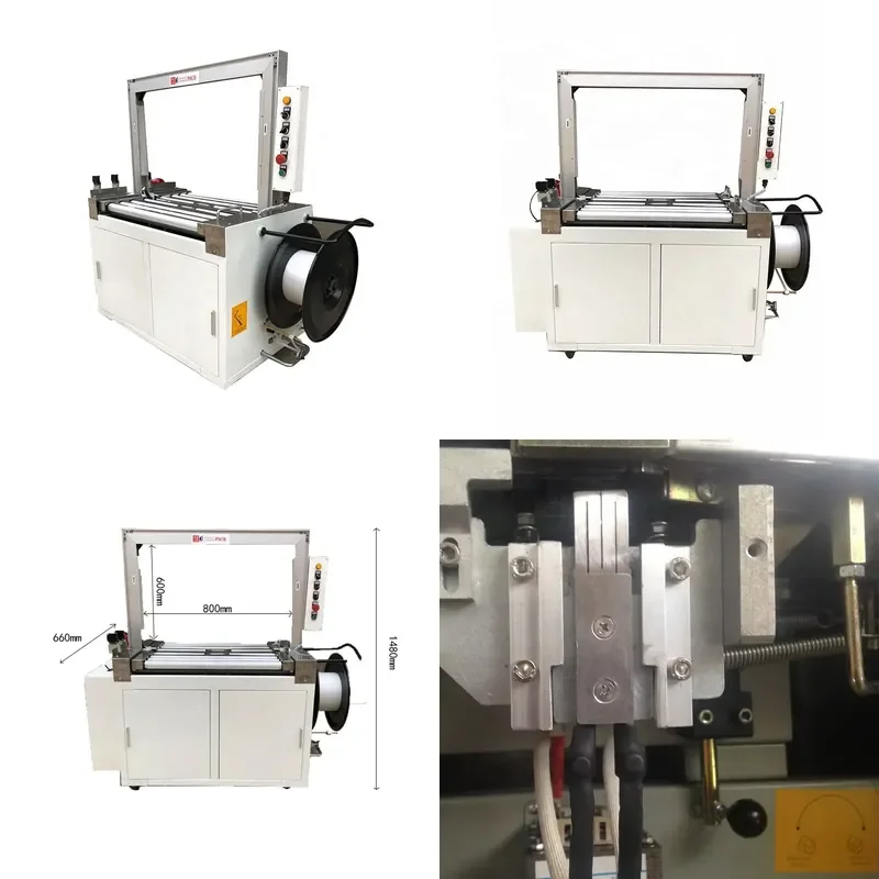 Automatic Strapping Machine Unmanned Baler Strapping System with Conveyor Line for Industrial Packaging