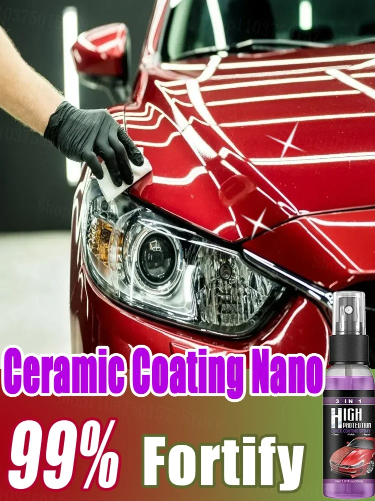 

Rapid Ceramic Coating Fortify Car Wax Polish Spray Hydrophobic Intense Gloss Shine For Glass&Wheels&Paint Sealant Detail