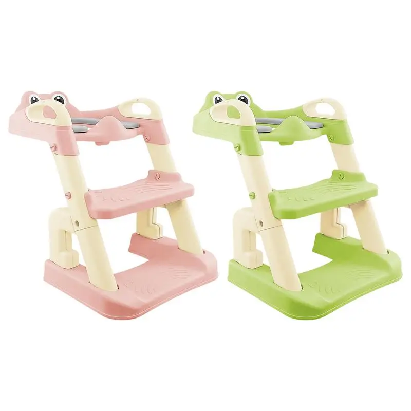 Foldable Toddler Toilet Seat Adjustable Height Legs Toilet Training Chair With Ladder Toilet Seat for Toddler Girls Boys