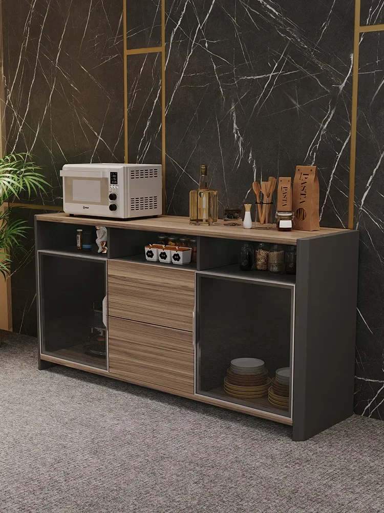 Office furniture side cabinet Household storage Solid wood meal preparation wall storage cabinet Storage