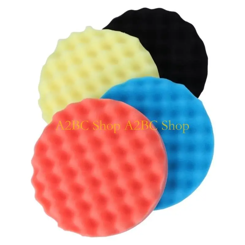 A2BC 4Pcs 7 inch Buffing Polishing Sponge Pads For Car Polisher Buffer