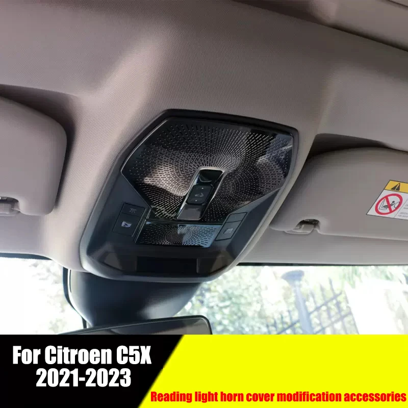 For Citroen C5X 2021 2022 2023 Special interior decoration and glitter accessories for modifying the reading light horn cover