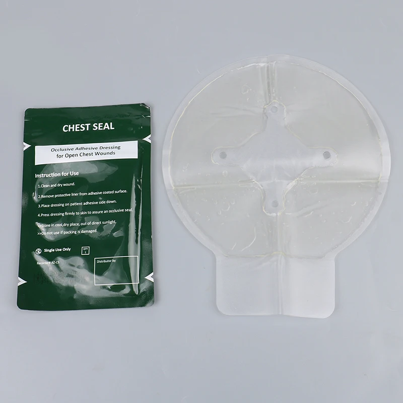 North American Rescue Hyfin Chest Seal Medical Chest Seal Vented Outdoor Useful Wound Emergency Dressing Bandage First Aid Kit