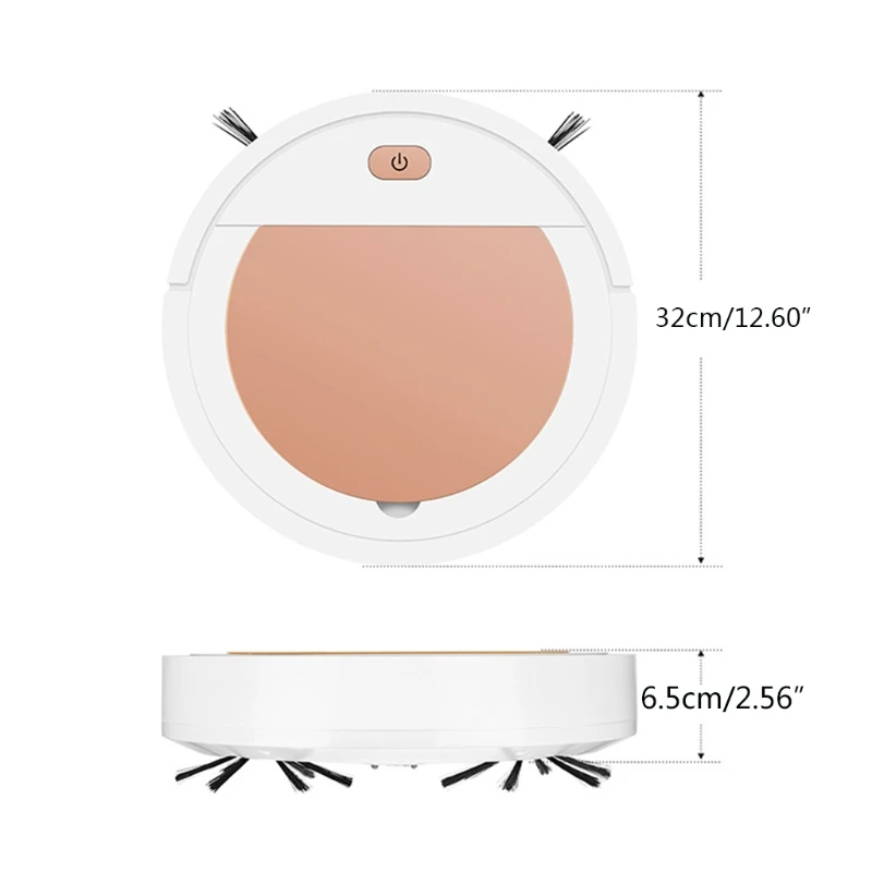 Mini Rechargeable Robot Vacuum Cleaner 90 min Runtime Quiet 2.56in Super-Thin