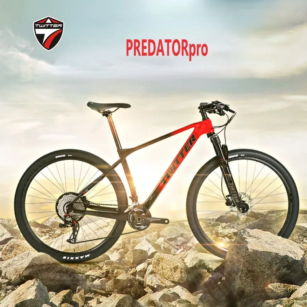 

TWITTER PREDATORpro XT-M8100-24S Горный велосипед с амортизирующей передней вилкой, высокомодульное углеродное волокно, 27,5/29 дюймов велосипед