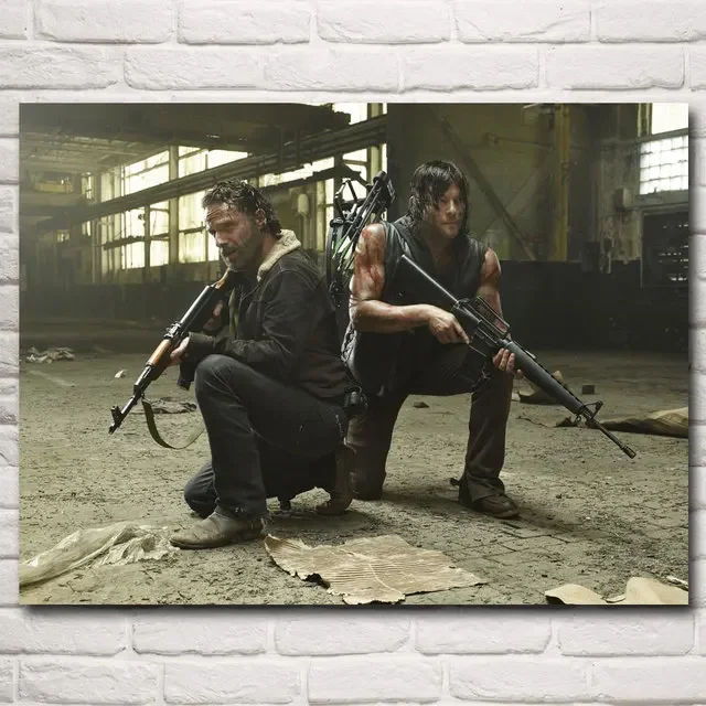The Walking Dead Poster Figuur Daryl Dixon TV-serie Canvas Wandkunst Afdrukken Schilderijen voor Woonkamer Wanddecoratie