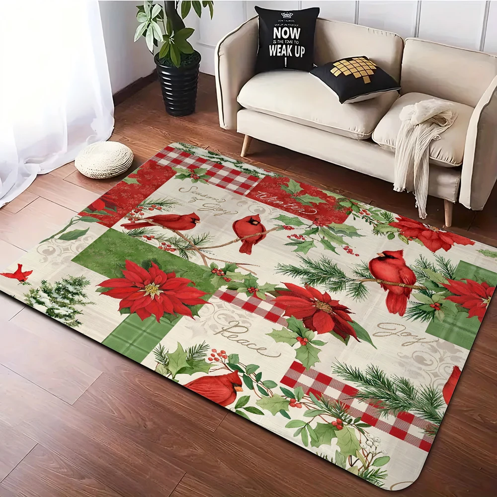 Frohe Weihnachten, rutschfester Teppich, rutschfester Küchenteppich für Küche, Wohnzimmer, Schlafzimmer, Matte, waschbare Flanellteppiche