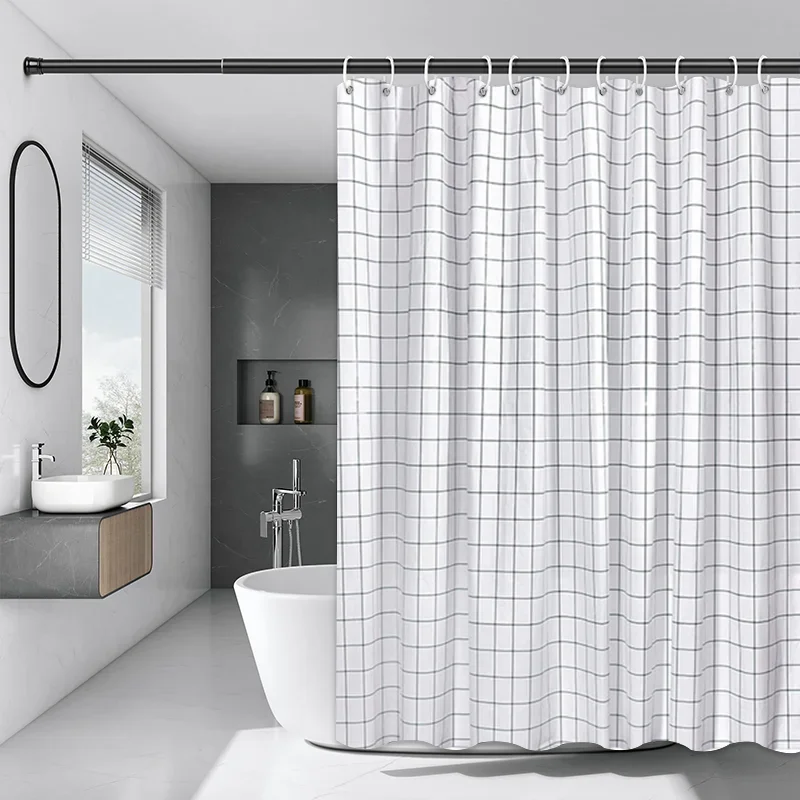 Waterproof Shower Curtain Mildew Proof Durable Bathroom Screens With Hook Modern Printed Bathtub Curtains Bathroom Accessories