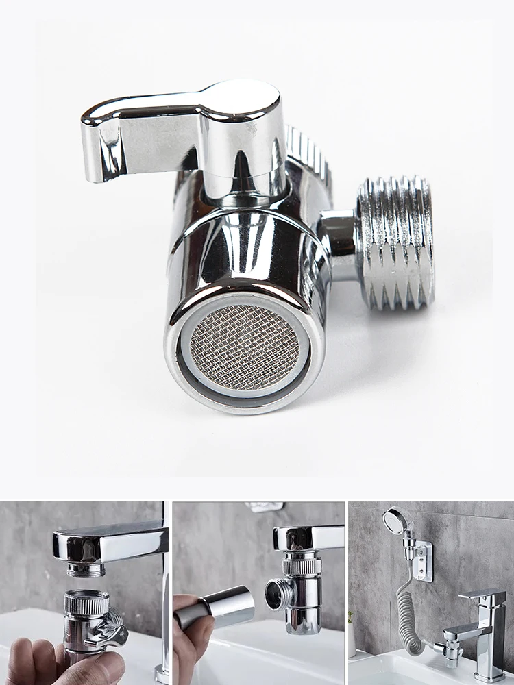 G1/2 Faucet Shower Adapter Bathroom Kitchen Tube Connector Valve 22/24mm Splitter Diverter Water Tap Connector for Toilet Bidet