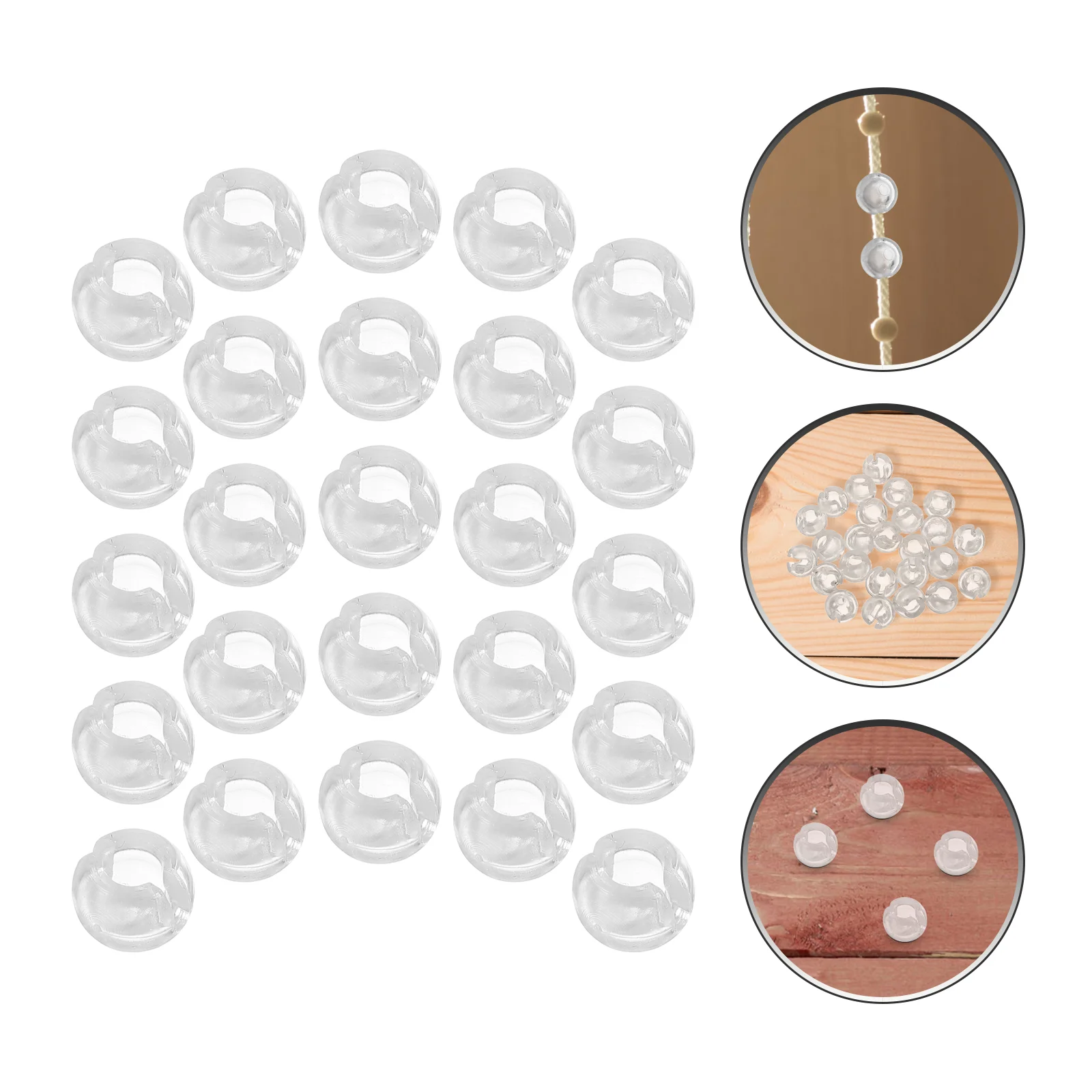 

25 Pcs Venetian Accessories Cord Curtain Wire Hanging System The Chain Vertical Blind Parts Beads Stops Buckle Roman Blinds