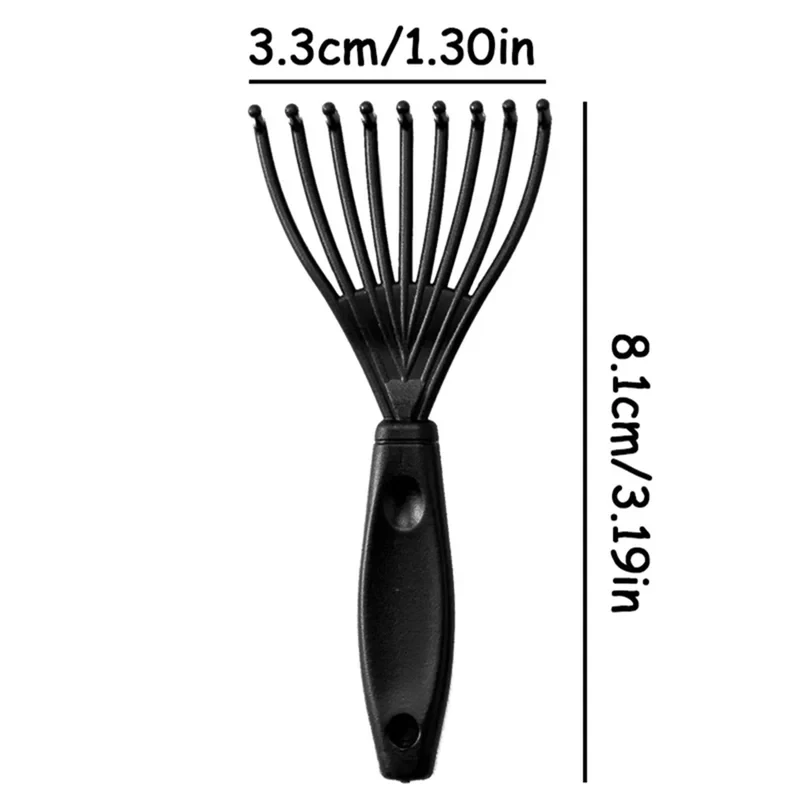 1-6pcs Hair Brush Cleaning Tools with Black Bristles - Portable Comb Cleaner and Hair Removal Claws