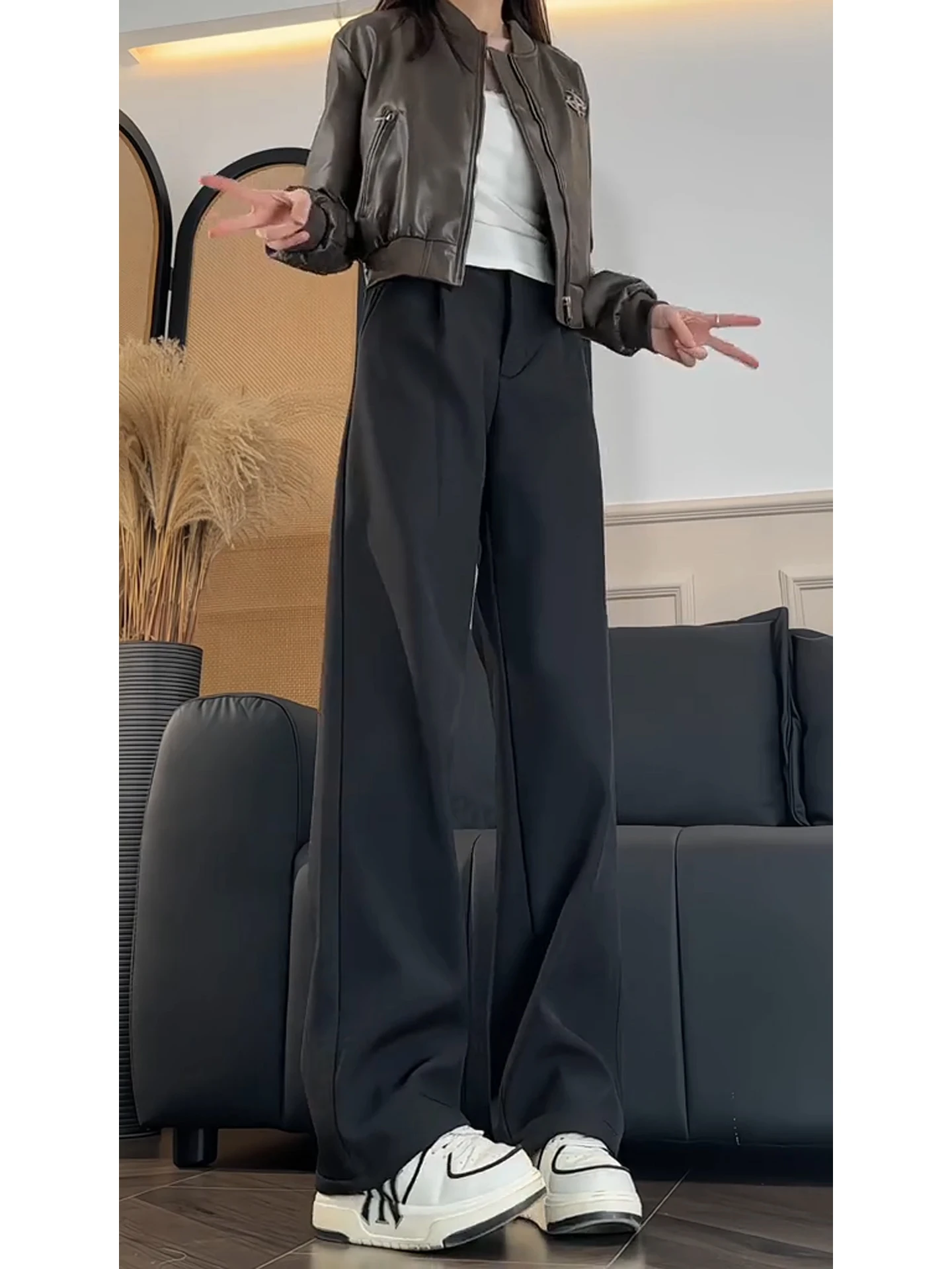 

Мужские утепленные брюки прямого кроя на флисовой подкладке, с высокой талией, без складок, прямые, длинные, повседневные