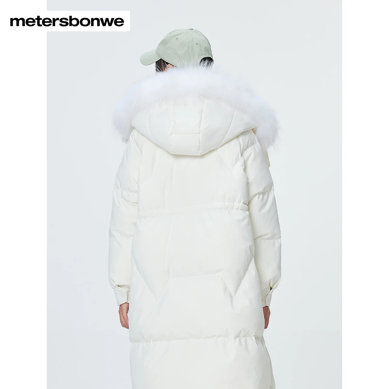 Metersbonwe Long Hooded Down Jacket Women Thick Winter Parker Coat Ladies 2023 New Fashion Warm Jackets Casual White Outerwear