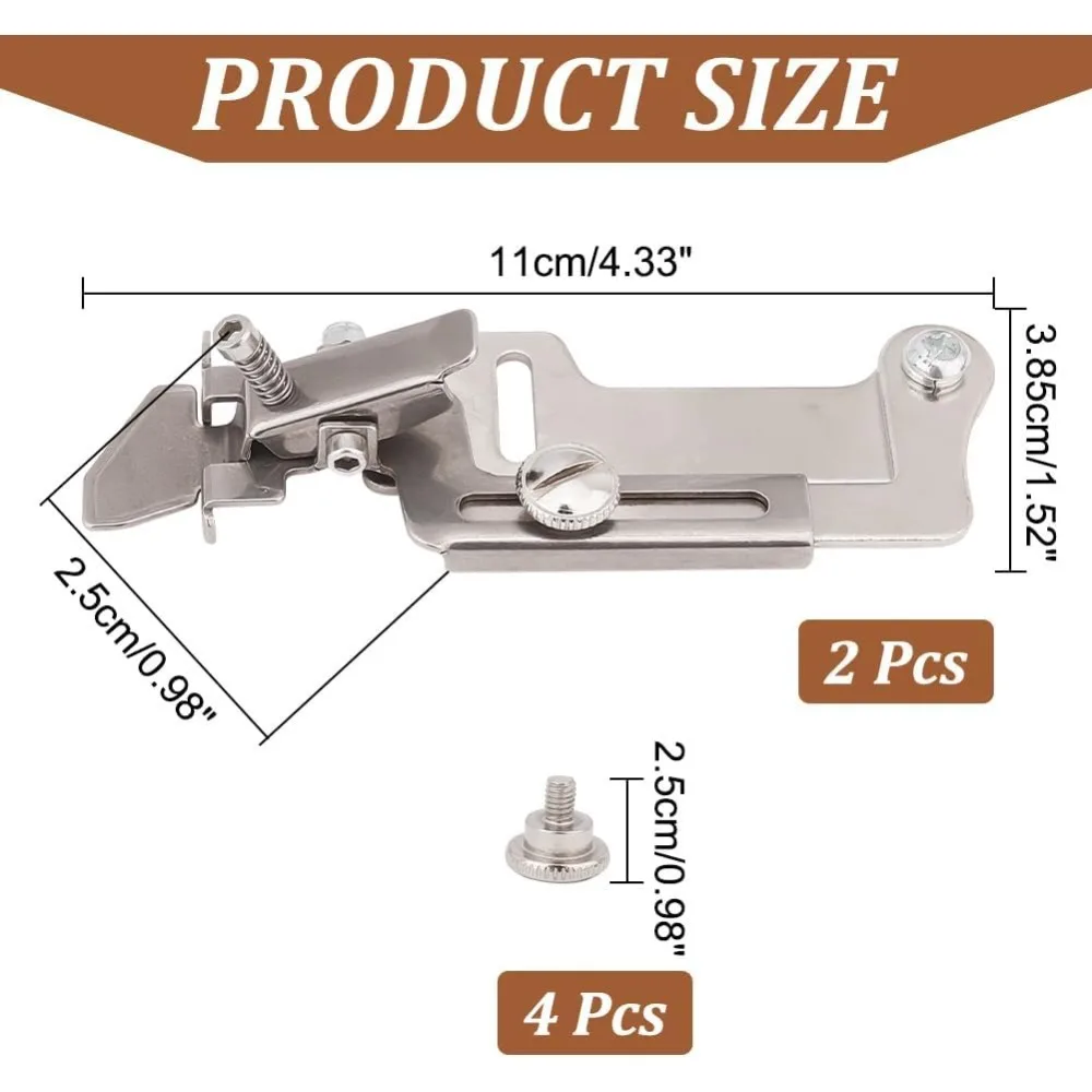 約2個入り 鉄製多機能ミシン押さえ金具 ネジ付き スナップオンミシン押さえ金具 ミシン用
