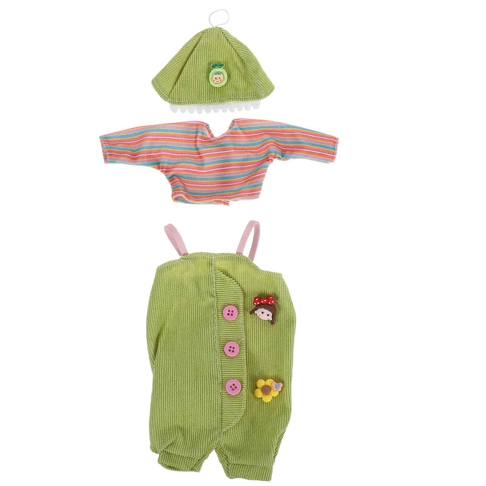 

1Set Bjd Clothing Set 30Cm School Theme Overalls Suspender Hat Stylish Clothes Girls Collectors Display Baby Boy Clothes