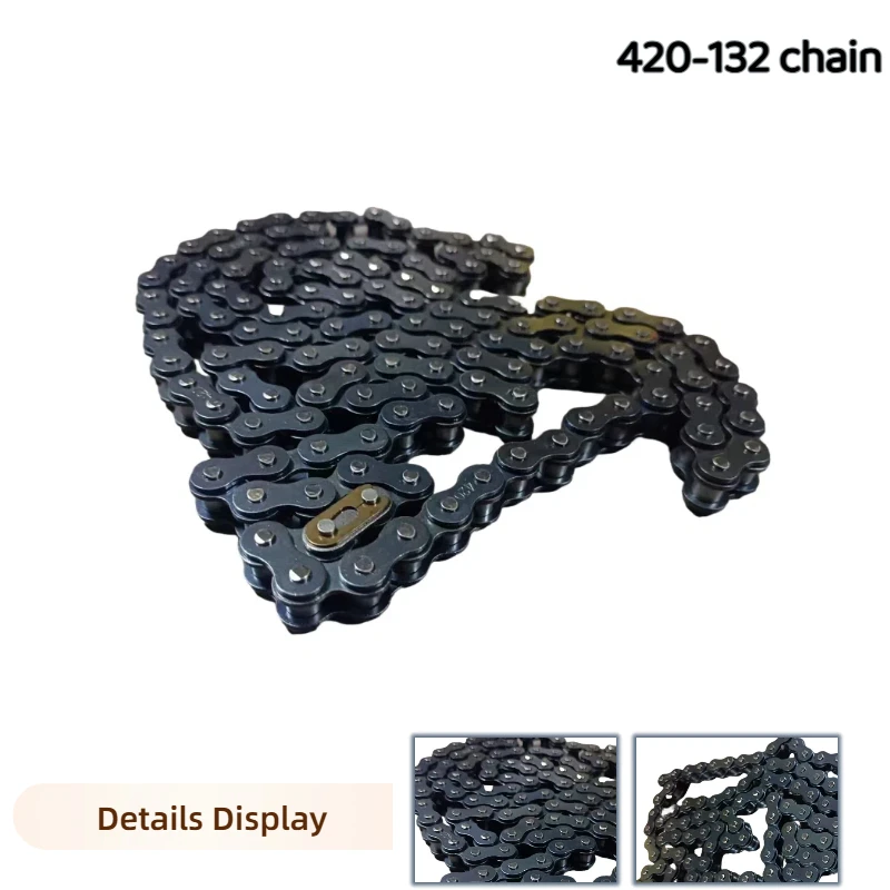 

Chain 420 gold 132 motorcycle chain suitable for off-road bicycles, go karts, ATV four-wheel drive chain
