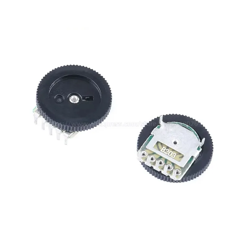 10PCS 16*2mm 3/5 pin 1K 10K 20K 50K B102 B103 B203 B503 Single and double gear dial potentiometer Volume switch