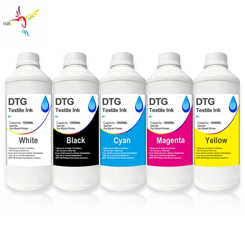 High quality Dtg Textile Pigment Ink for Ricoh Ri100 Ri1000 Ri3000 Ri6000 Gh2220 Printer 5x1000ml