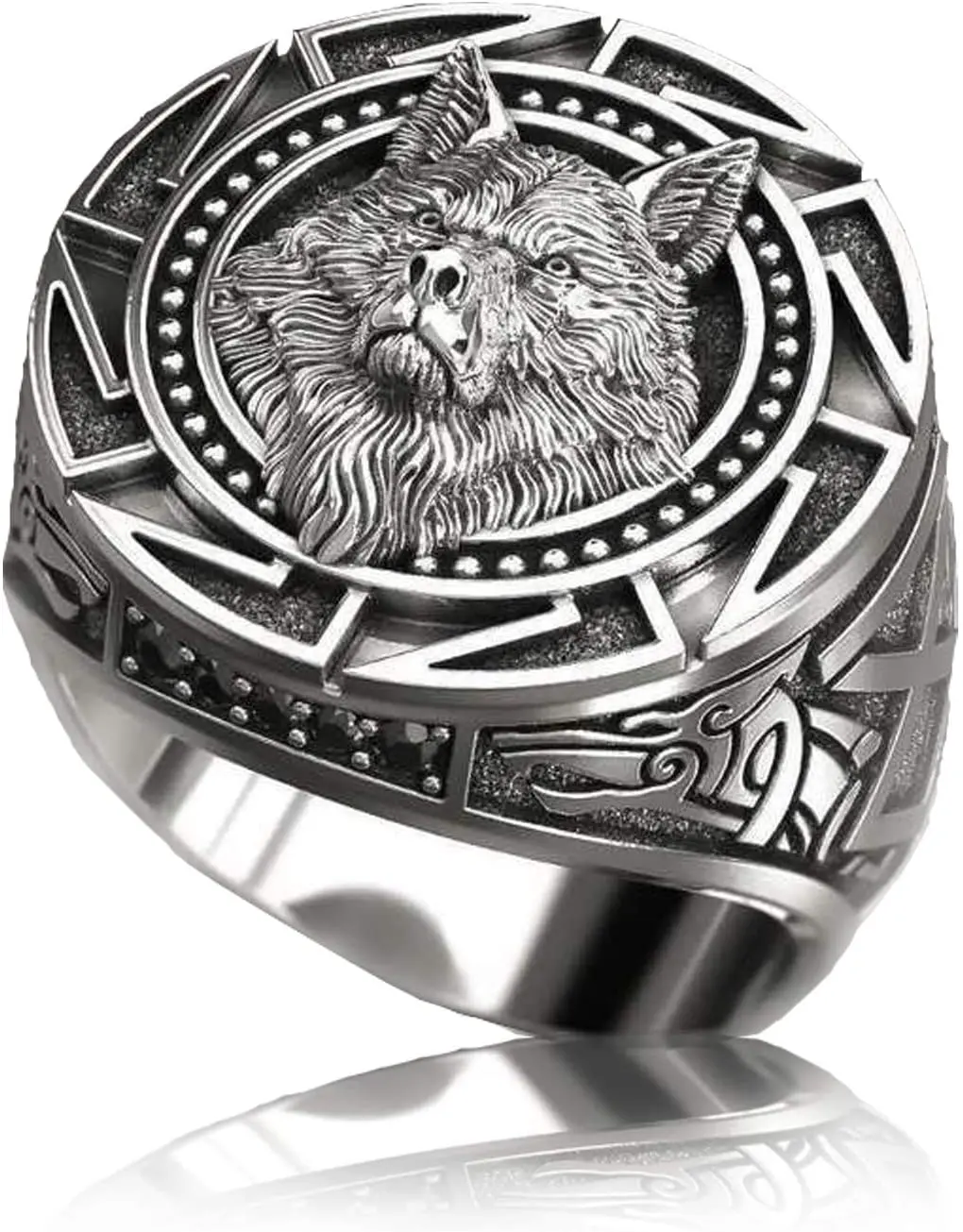 

Wolf Ring for Men Norse Viking Nordic Wolf Head Ring Retro Wolf Totem Rings Wolf Signet Amulet Ring Animal Wolf Jewelry for Boys
