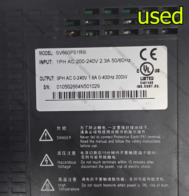 1pcs accessories servo drive sv660ps1r6i 200w power, ac200-240v input, three-phase output, 0-240v 1.6a 0-400hz
