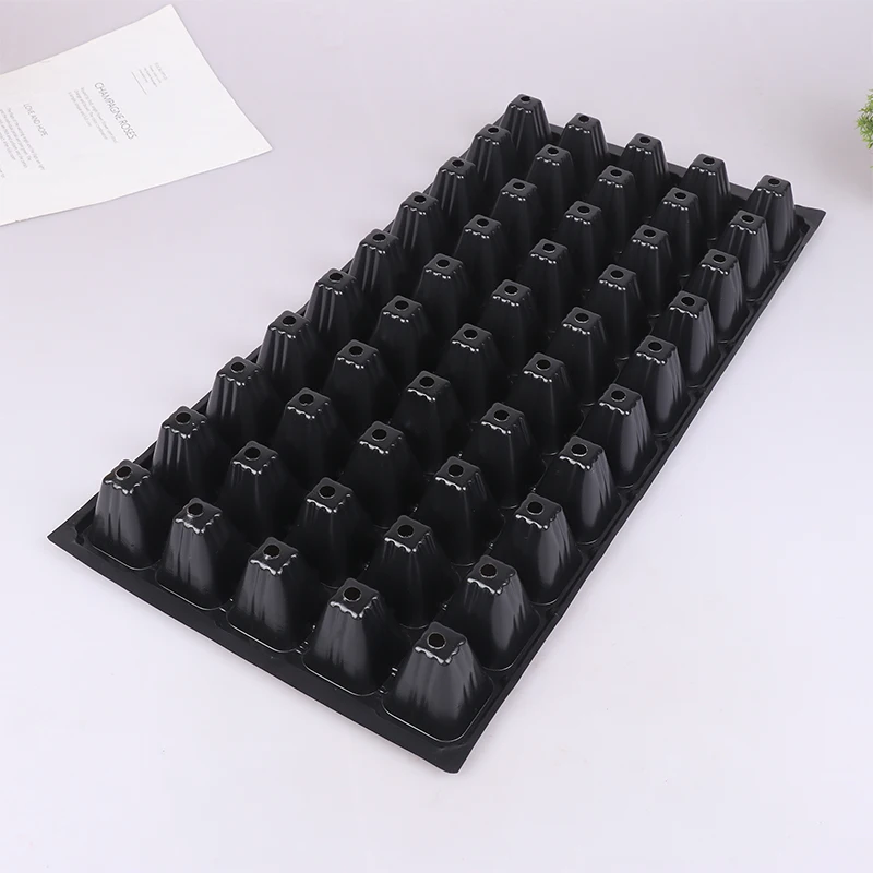 2Pcs 50 Cells Seedling Trays Plastic Gardening Germination Trays Black Seedling Container Garden Supplies For Vegetable Flower