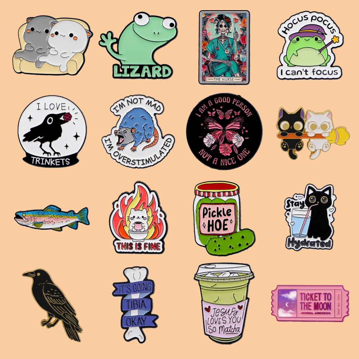 

Cute Cat Quote Enamel Pin Animals Brooch Lapel Pin Badge on Backpack Clothing Accessories Fashion Jewelry Friend Gifts