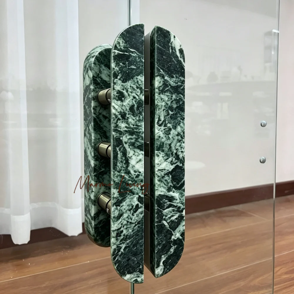 100% Real Stone Handle Luxury Marble Dot Handle Wardrobe Cabinet Glass Door Drawer Knob High End Entrance Pull