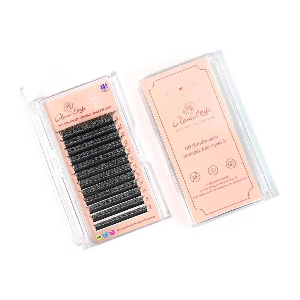 GLAMLASH-Extensión de pestañas en forma de W, pestañas postizas naturales con 2 puntas 3D, abanico de volumen prefabricado, suministros de maquillaje