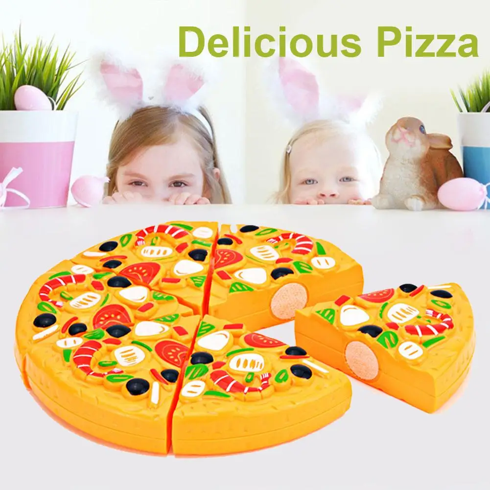 Juguete de Pizza simulada para niños, juguete de cocina para cortar comida, regalo de Pizza, juego de simulación, Pizza deliciosa