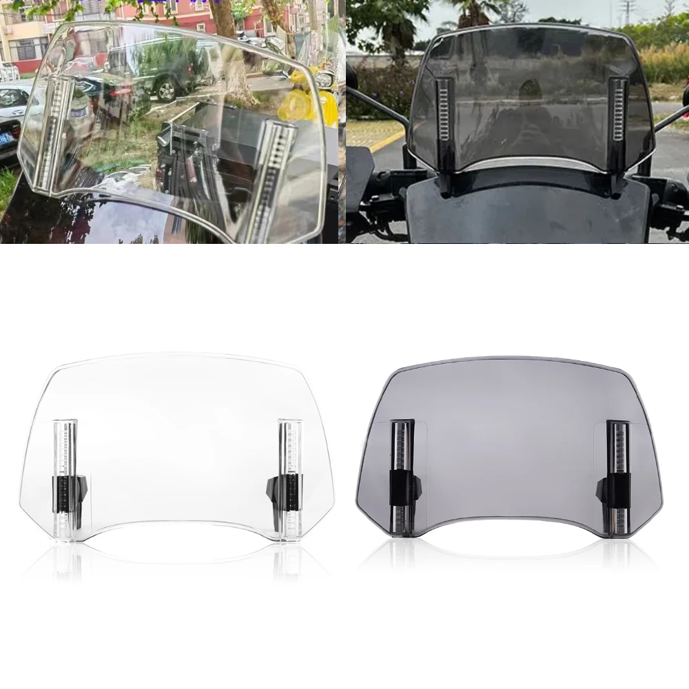 Universelle Motorrad-Windschutzscheibenverlängerung, verstellbarer Spoiler, zum Anklemmen, Windschutzscheibenabweiser für BMW, KAWASAKI, YAMAHA, HONDA, SUZUKI