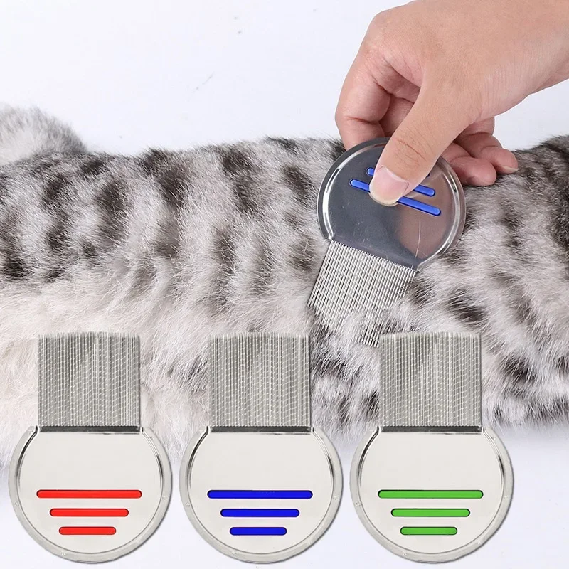 Stainless Steel Threaded Comb Flea Comb Dogs Lice Combs and Head Lice Nit Comb Flea Combs for dog cat Threaded Comb Grooming