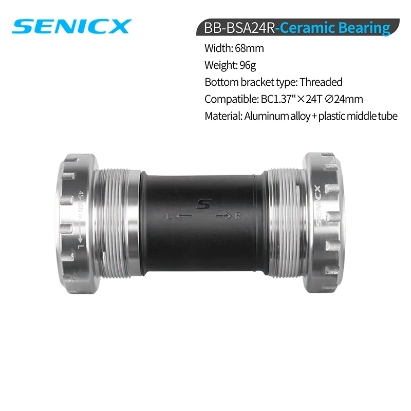SENICX BSA Bottom Bracket Screw Type 68mm Bicycle Axis Road Bike