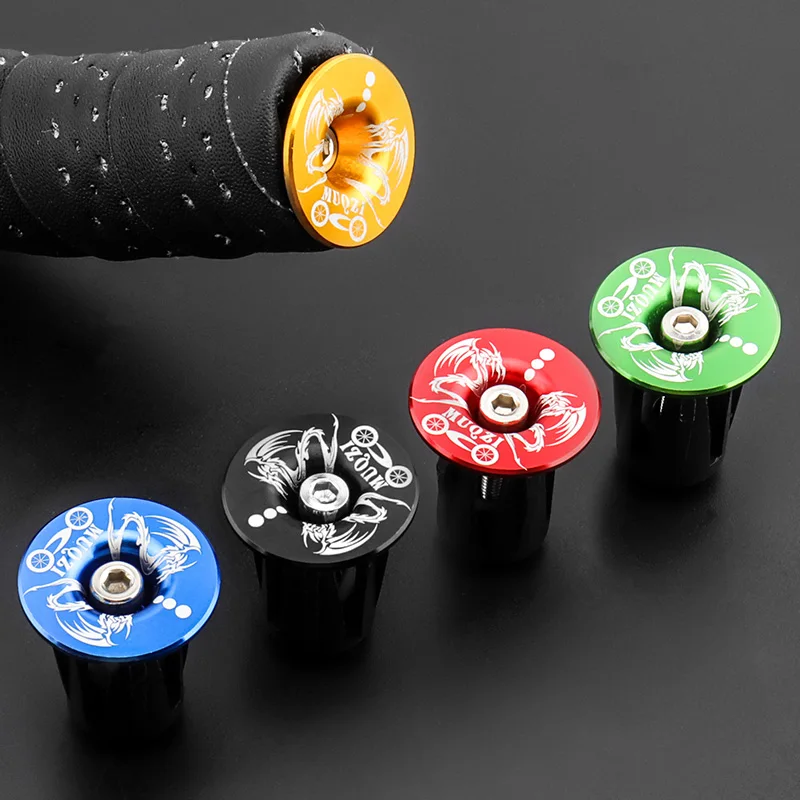 MUQZI 1 Pairs Bike Handlebar End Plugs MTB Road Bike Cycling Aluminum Handlebar Grips Handle Bar Cap