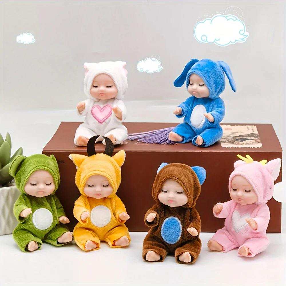 1pc Cute Sleeping Reborn Dolls, Mini Reborn Doll PVC Dolls,  Girls' and Children's Toys Reborn Baby Doll