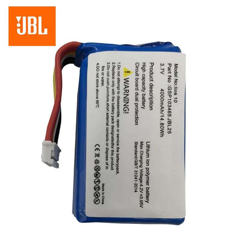Fast Shipping 2024 Years 100% Original GSP103465 4000mAh Speaker Battery For JBL Link 10 Link10 Loudspeaker Bluetooth Bateria image 3