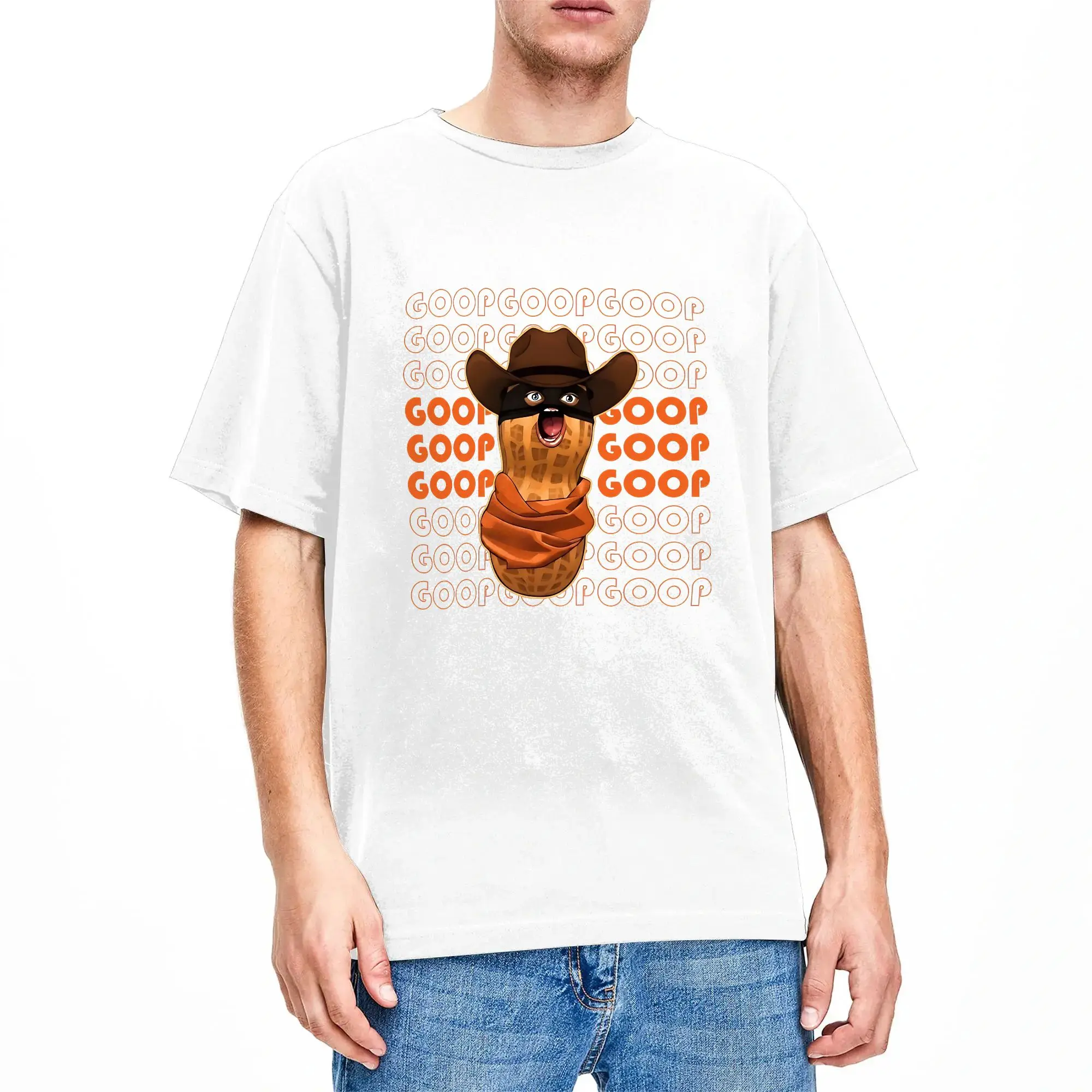 The Burnt Peanut GOOP Meme Cotton T-Shirt For Men Summer  Streetwear T-Shirts Trending Tee Shirt Plus Size Cheap Tops