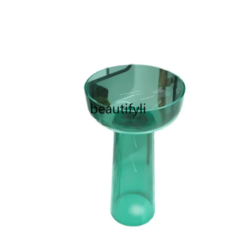 

Transparent washbasin Hotel wash transparent crystal resin column floor-to-ceiling wash basin